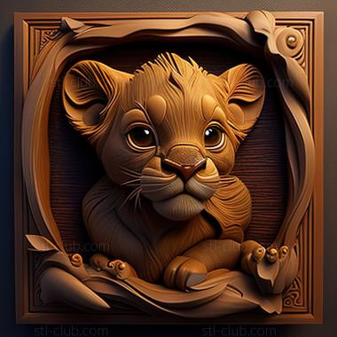 3D model st Baby Simba from The Lion King (STL)